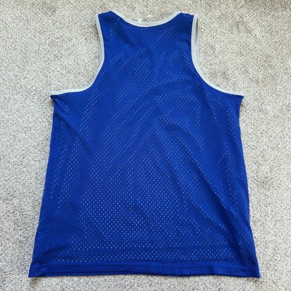 Champion Mens Jersey Blue Activewear Tank Top Gray Reversible Size Large - Picture 6 of 6